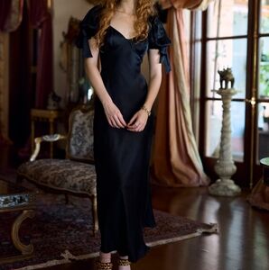 Selkie Black Raven Poet Slip Dress
